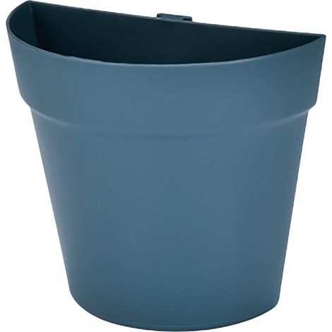Wandmontierte Blumentöpfe, geeignet für Geländer, Zäune, Balkone, Innen- und Außendekoration Kräuterkörbe aus Kunststoff für die Küche vertikale Gärten Wandmontage - halbkreisförmig - flache Rückseite