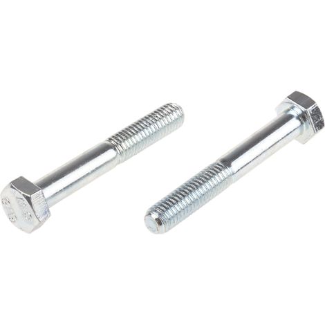 Vis à tête hexagonale, Acier Galvanisé brillant, M8 x 55mm ( Prix pour Sachet de 50 ) (1/2)
