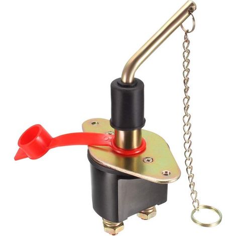 Adecuado para interruptor desconexión batería 250 amperios vehículos pesados, aislador desconexión continua 12/24 V conexiones roscadas cobre M10 (1/4)