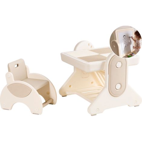 Kindertisch und Stuhlset MILA Beige (1/5)