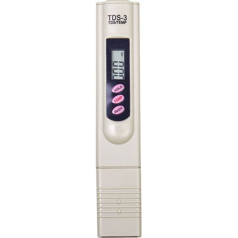 Mètre TDS-3 de l‘Eau potable LCD Numérique Portable Testeur Mètre de Qualité de l'Eau Stylo de Température et PPM Testeur de Pureté de l'Eau 0-9990 PPM Eau Potable Culture Hydroponique (Ne teste pas P