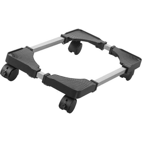 Support de tour d'ordinateur portable en plastique réglable avec roulettes pour la plupart des PC de jeu (noir) (1/3)