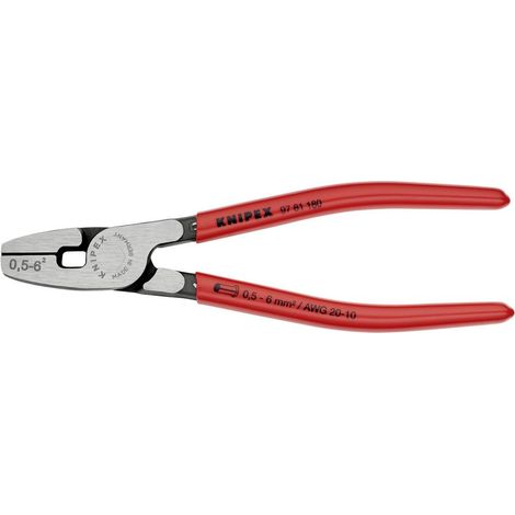 KNIPEX 97 81 180 Crimpatrici per terminali a bussola per crimpaggio frontale rivestiti in resina sintetica 180 mm