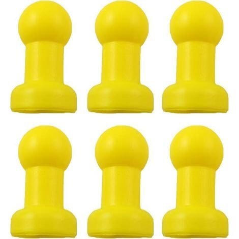 Pair UlisemLot de 6 embouts de poteau en acier pour trampoline, diamètre 25 mm, capuchons de protection en plastique pour balles, filet supérieur en forme de G, boîtier de protection pour cadre de lit