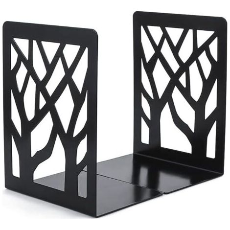 Une paire de serre-livres en métal, serre-livres décoratifs antidérapants, serre-livres pour CD, supports de livres en métal, présentoirs à serre-livres, adaptés aux écoles, aux bureaux et aux maisons (1/5)