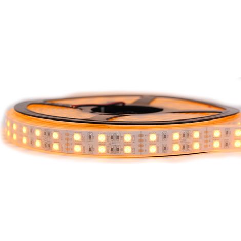 Kit de cinta profesional 5050 - 120 leds/m - 5 metros color oro a prueba de agua (IP67)  Transformador: Fuente de alimentación 12V/8A