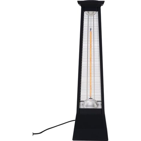 Calefactor eléctrico radiante de fibra de carbono "Volcano" - 2000W - Negro (1/5)