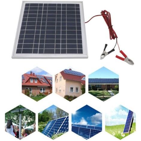 NALOOKAMIC Panneau Solaire Portable 50 W avec une Longue Durée de Vie, Conception à Clip de Batterie et Câble de 3 Mètres pour le Camping, la Randonnée, le Chargement en Extérieur (1/3)