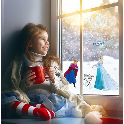 Stickers pour fenetre La Reine des Neiges Disney Frozen (1/3)