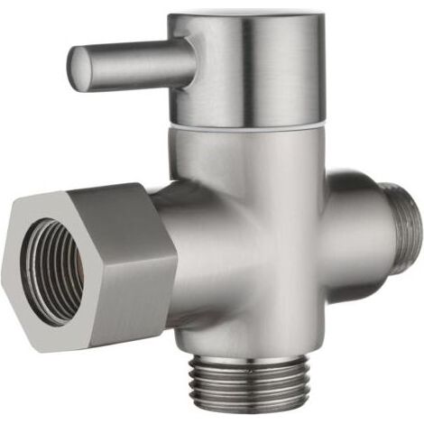 Déviateur à 3 Voies le Laiton Vanne D'arrêt 3/8” Adaptateur pour la Ligne D'eau de Toilette (1/4)