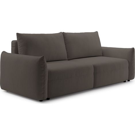 Selsey Theolla – 3-Sitzer-Schlafsofa mit Chenille und Bettkasten, Braun