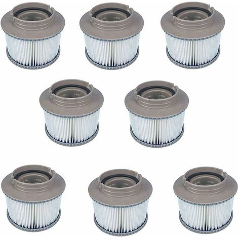 VURAHOME - Ensemble de 8 cartouches filtrantes à utiliser pour votre piscine gonflable Mspa ou jacuzzi Ruikalucky (1/5)