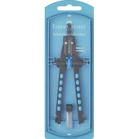 Compas - FABER-CASTELL - FACTORY NEON - Réglage rapide - Longueur 170 mm - Pack 5 pièces