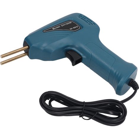 Kunststoffschweißbrenner mit Klammer, robust und praktisch, Stoßstangenreparatur-Heftgerät, Kunststoffschweißpistolen-Set, EU-Stecker, 200–240 V, Cyan (1/5)
