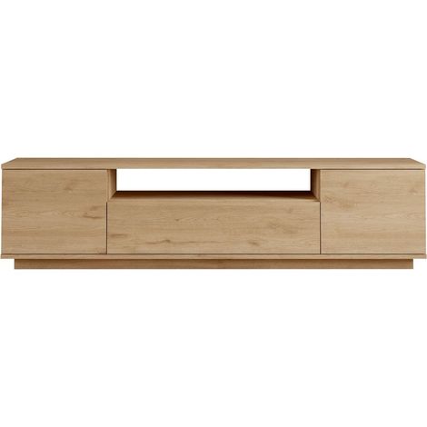 Porta TV in legno "Rowen" - 180 x 44 x 44 cm - Marrone