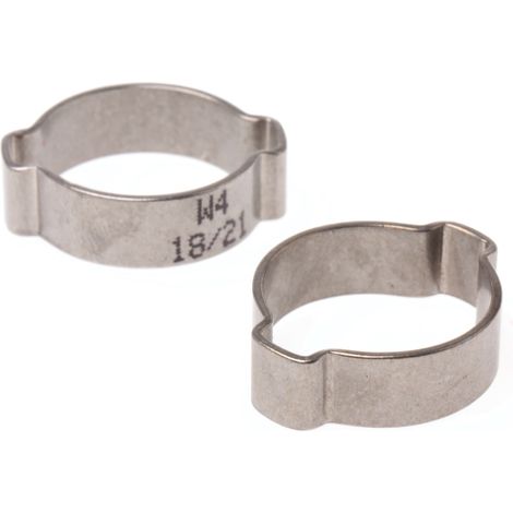Collier de serrage pour tuyau de type O, Acier Inoxydable, 18 21mm ( Prix pour Sachet de 5 )