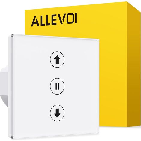 Interrupteur Volet Roulant Connecté CS01, Interrupteur Tactile de Stores Compatible avec / / , Commande Vocale et APP Contrôle à Distance (Fil Neutre Requis) (1/5)