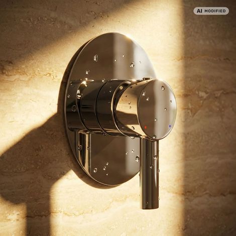 Robinet encastré PaulGurkes pour douche, mitigeur monocommande ovale (1/4)