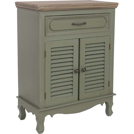 Recibidor de madera verde 60x30x78h cm (1/5)