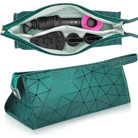 Aufbewahrungstasche für Haartrockner aus PU-Leder, kompatibel mit Dyson Supersonic Haartrockner, wasserdichte Reisetasche für Haartrockner, tragbare Haartrocknerbürste und Diffusor-Organizer (1/5)