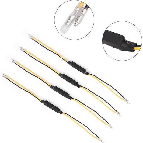 Clignotants Moto LED Résistance 12V-24V 20W x4 Décodeur Indicateur (1/3)