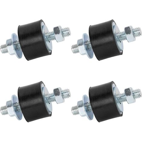 Bloc Silent Echappement Male Caoutchouc Goujons Amortisseur M8 40x30 mm 4 Pack Anti Vibration Isolateur Monte D’Isolation de Vibration pour Mini Split Pompes à Chaleur, Compresseurs d’air (1/5)