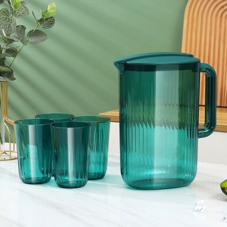 Carafe À Boisson - 2 L - Couvercle Étanche - Filtre À Maille Fine Réutilisable - Matériau PP + AS - Pour Maison Bureau Cuisine - 1 Pièce (1/5)