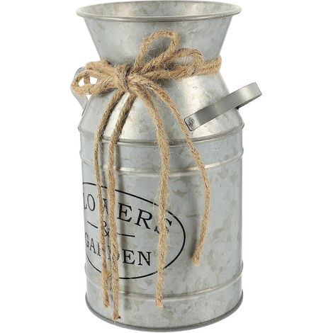 Seaux à fleurs en métal/pots à fleurs en fer forgé, adaptés au rangement, lot de 2, style vintage. (1/5)
