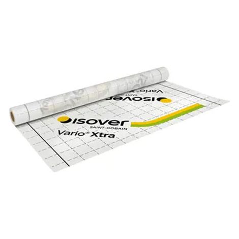 Isover – Membrane pare-vapeur VARIO Xtra 1,5m x 40m – Rouleau d'étanchéité pour murs et combles – Résistance vapeur 0,4m à 25m – Découpe facile