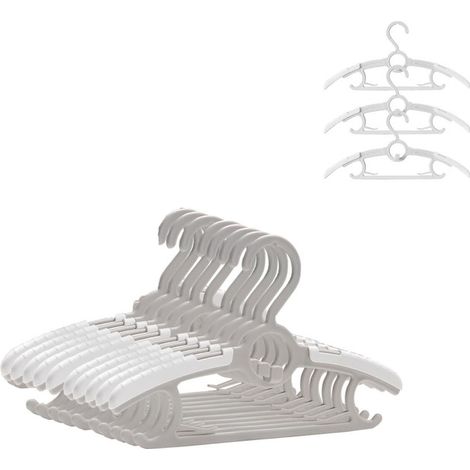 ZHIJIA PREMIUM cintres pour armoire bébé gris 10 pièces réglables 28 à 36 8 cm fins antidérapants extensibles pour vêtements de nouveau-nés garçons et filles (1/5)