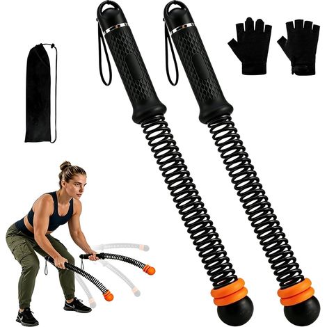 Ropeless Battle Ropes - Corde de combat réglable - Anneaux de poids portables sans corde - Silencieuse - Peu encombrant pour une manipulation optimisée et une mobilité accrue (1/5)