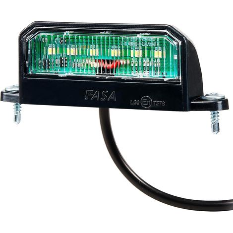 1 x Éclairage de plaque d'immatriculation arrière LED 12V 24V universel pour remorque, caravanes,voiture, camion, vans,feu de plaque remorque,avec vis de montage et câble (1/5)