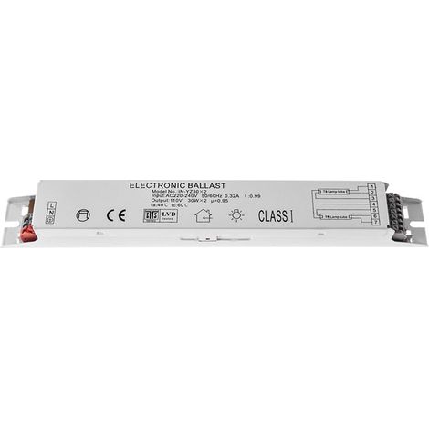 Balasto interlusa 2x30W metallo 31x26x2,5 cm