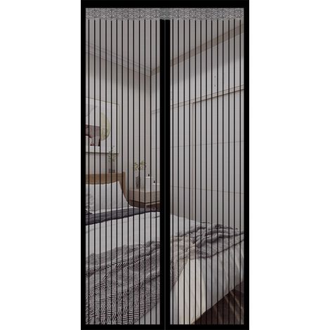 Green Mobility-Moustiquaire magnétique, adaptée aux portes et fenêtres, 110x220 cm, anti-insectes, noire, sans perçage. (1/4)