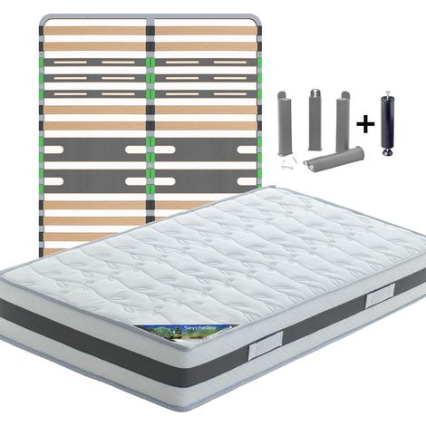 SEYCHELLES - Pack Matelas + AltoZone 160x200 + Pieds (1/5)
