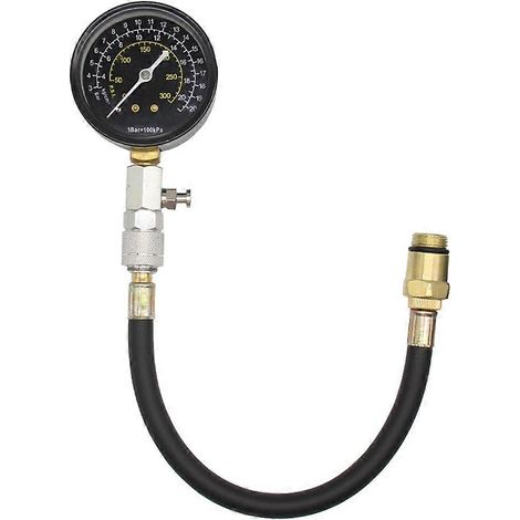 Kit de test de compression moteur avec manomètre, compatible avec les compresseurs de 14 mm et 18 mm pour diagnostic automobile (1/5)