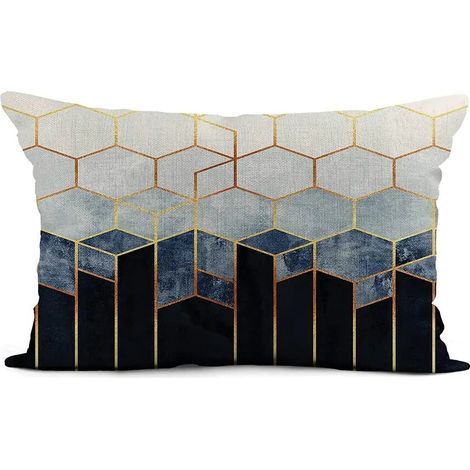 Taie D'oreiller - Lin - 30x50 cm - 40x60 cm - Double Face - Décoration Intérieure Extérieure - Canapé Fauteuil Lit Voiture - 1 Pièce (1/5)