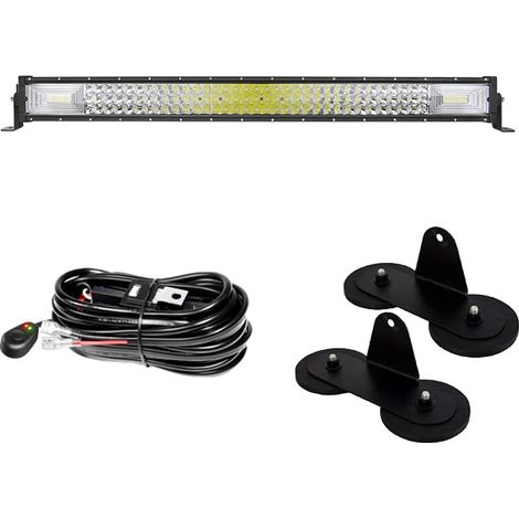 Barra de luz LED, haz combinado, diseño duradero, 81 cm (32 pulgadas), cable de 405 W (1/2)