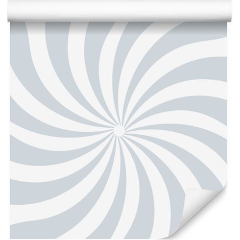 Papier peint hippie blanc et gris clair pour salon et chambre 50x1000 (1/5)