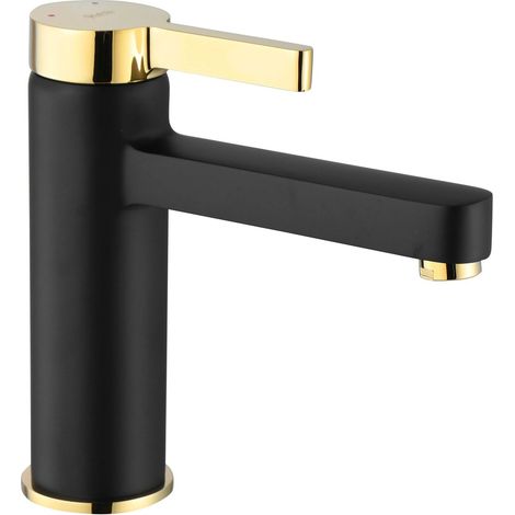 RUBINETTO LAVABO REA POLO BLACK GOLD LOW (1/5)