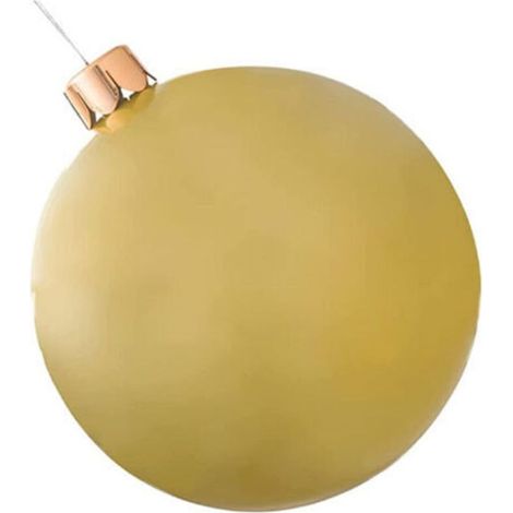 Boule de Noël gonflable extérieur, décoration de jardin de Noël 65 cm or, ensemble de décorations faciles à gonfler aux couleurs vives (1/5)