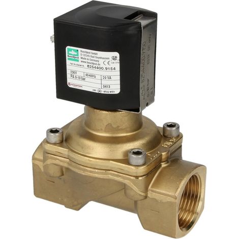 Electrovanne Buschjost 8254400.9154.2304 G1,8,0m³/h,0-10bar +90°C,NBR, 230VAC