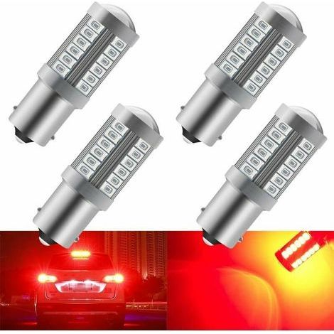 Car Lighting, Red 1156 BA15S 5630 33SMD LED Car Bulbs 900LM Super Bright Rear Brake Light Fog Light Position Light Tail Light Parking Light 12-30V 3.6W (4 pcs) (1/5)