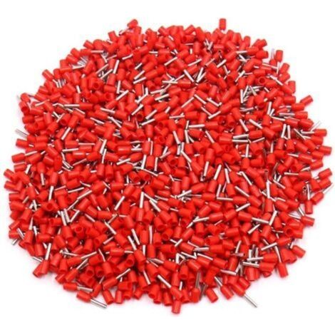 1000 Stück rote Anschlussklemmen für Kfz-Isolierung, 1 mm² AWG18