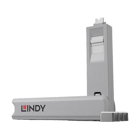 Lindy 40427 clip sécurité blanc avec clé USB type C (1/2)