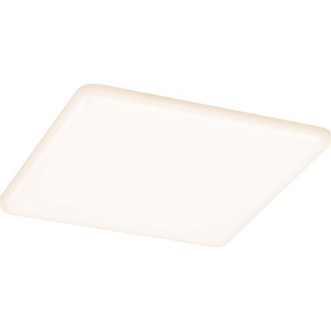 Panneau LED spots encastrés Veluna VariFit IP44 gradable sur 3 niveaux 185x185 mm carré incl. 1x17W plafonnier Satin plastique 3000K (1/5)