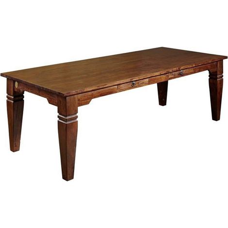 tavolo da pranzo in legno di Acacia 200x100x76 nougat laccato OXFORD 606
