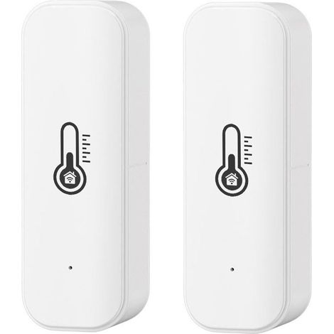 Capteur intelligent de température et d'humidité, pour Tuya Smart Wifi pour Zigbee WiFi moniteur de température, hygromètre thermomètre intelligent d'intérieur (2 pièces pour zigbee) (1/5)
