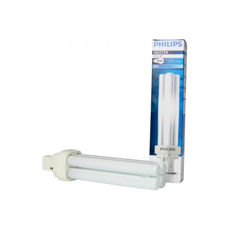 Bombilla bajo consumo lynx 18w 2 pins g24d-2 830k luz cálida 150x27mm PHILIPS