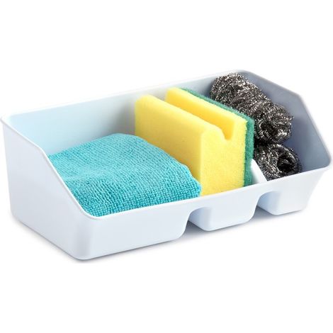 Organizador fregadero estropajero plastico Blanco (1/5)
